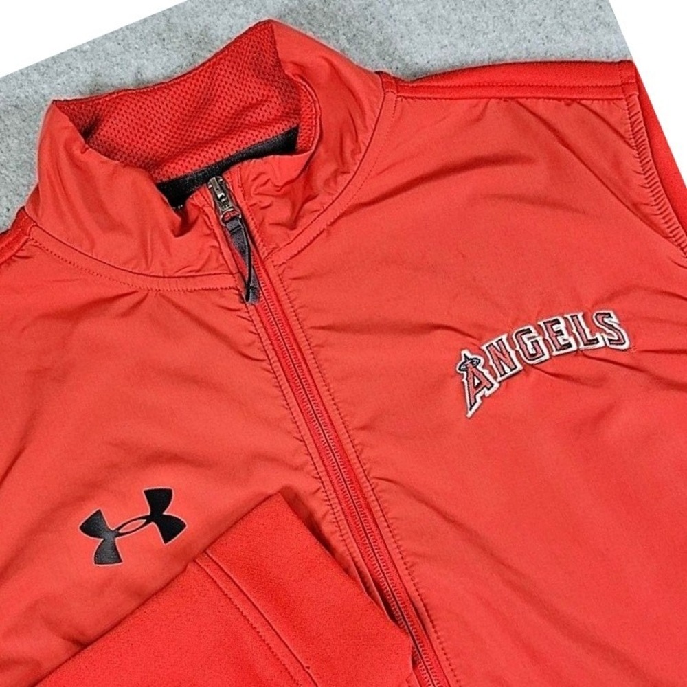 Under Armour Los Angeles Angels Men's Medium Full Zip Red Long Sleeve Jacket